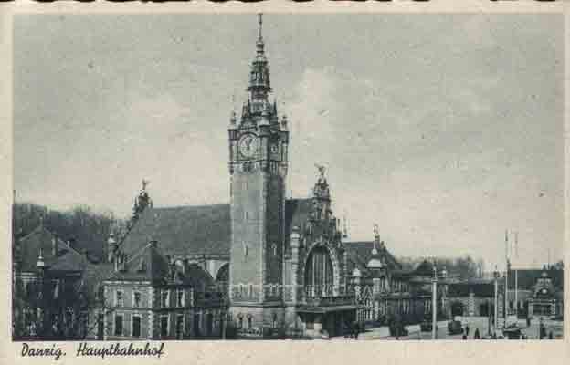 Gda�sk - Dworzec g��wny ca. 1930